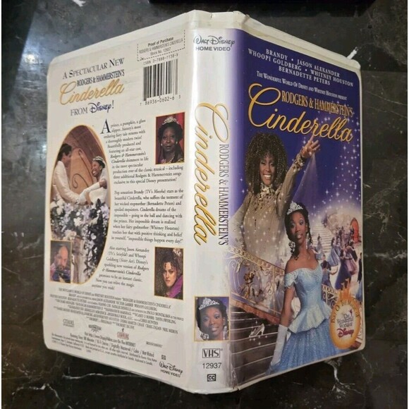 Rodgers & Hammerstein's Cinderella VHS, 1997, Clam Shell Brandy Whitney Houston - Picture 9 of 16